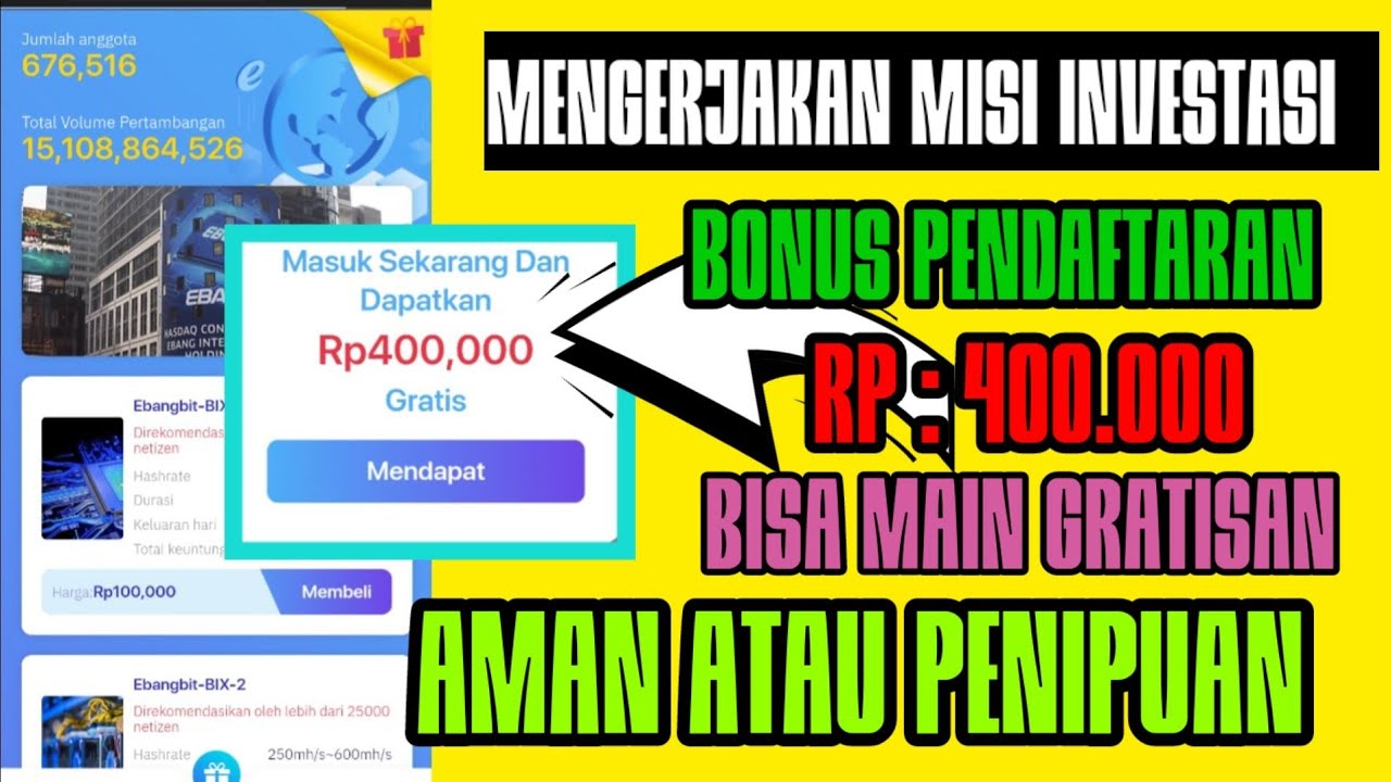 Ebangbit Aplikasi Penghasil Uang yang Baru Muncul Apakah Aman dan Menguntungkan?