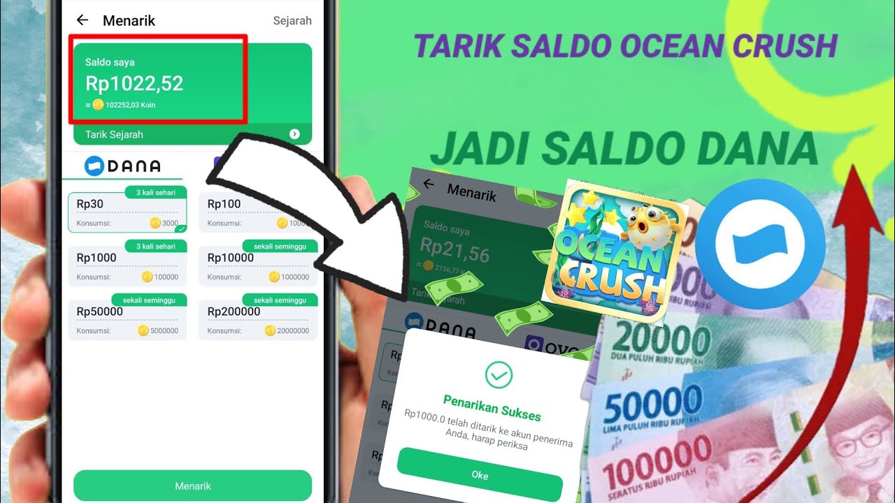 Aplikasi penghasil uang Ocean Crush yang menyenangkan dan menguntungkan
